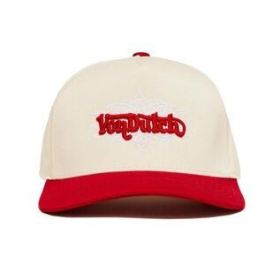 Von Dutch Red and Cream Logo Cap